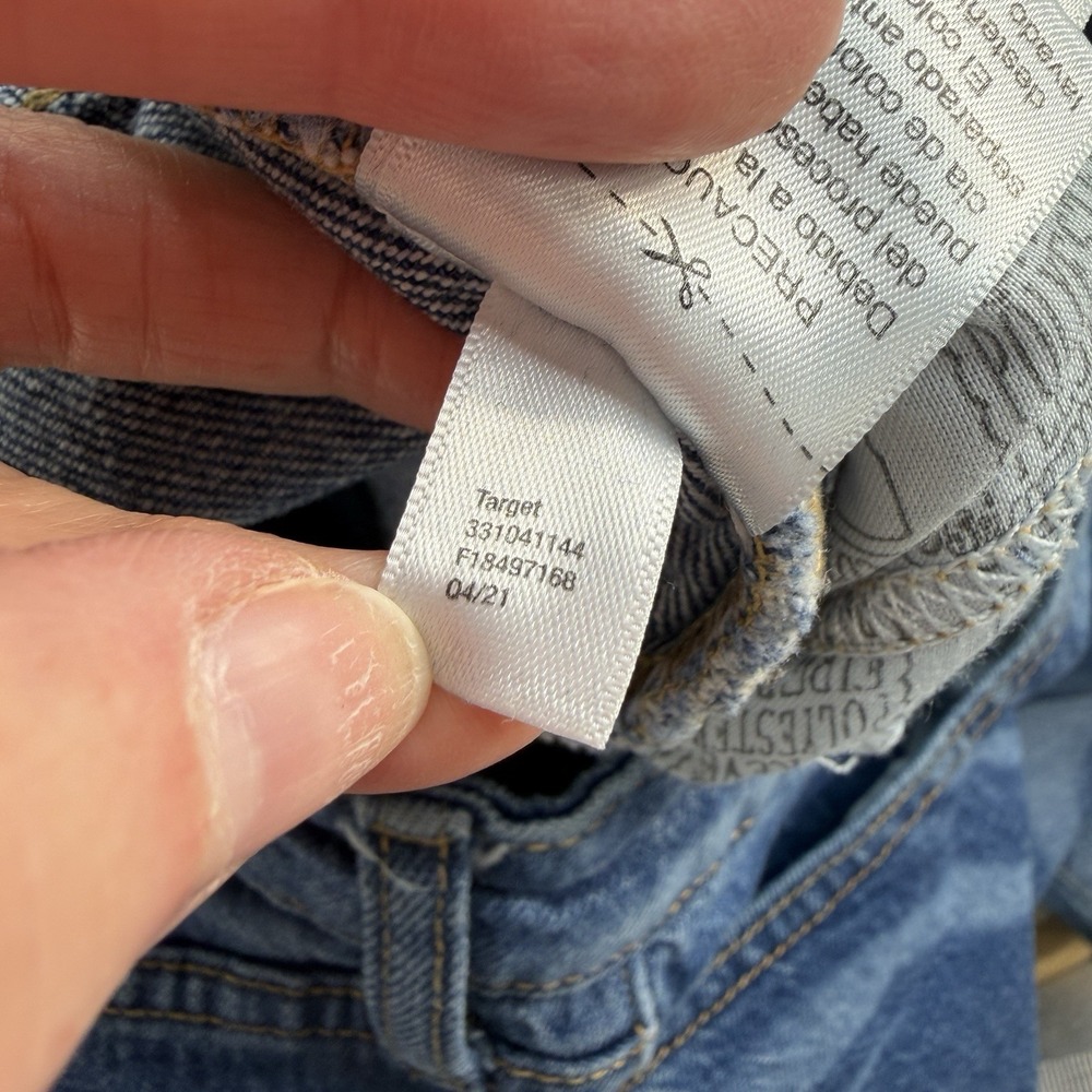 WILD FABLE Plus 18 34 Baggy Blue Jeans Wavy Highest Rise Pants Grunge Boho Punk - Picture 11 of 16